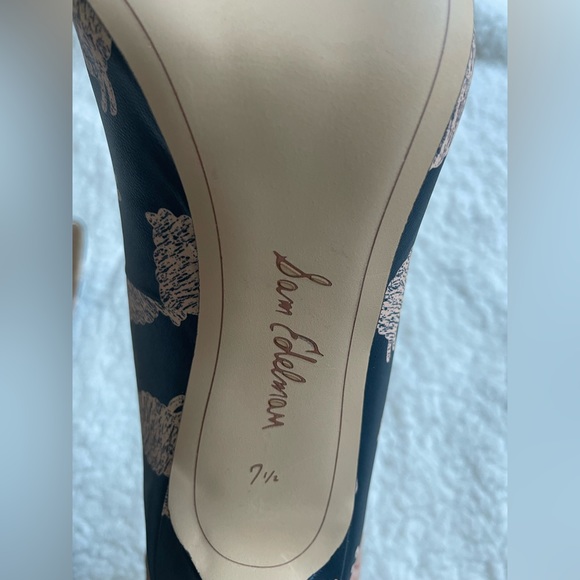 Sam Eldemen- sexy Pom Pom brocade heels - Picture 5 of 6